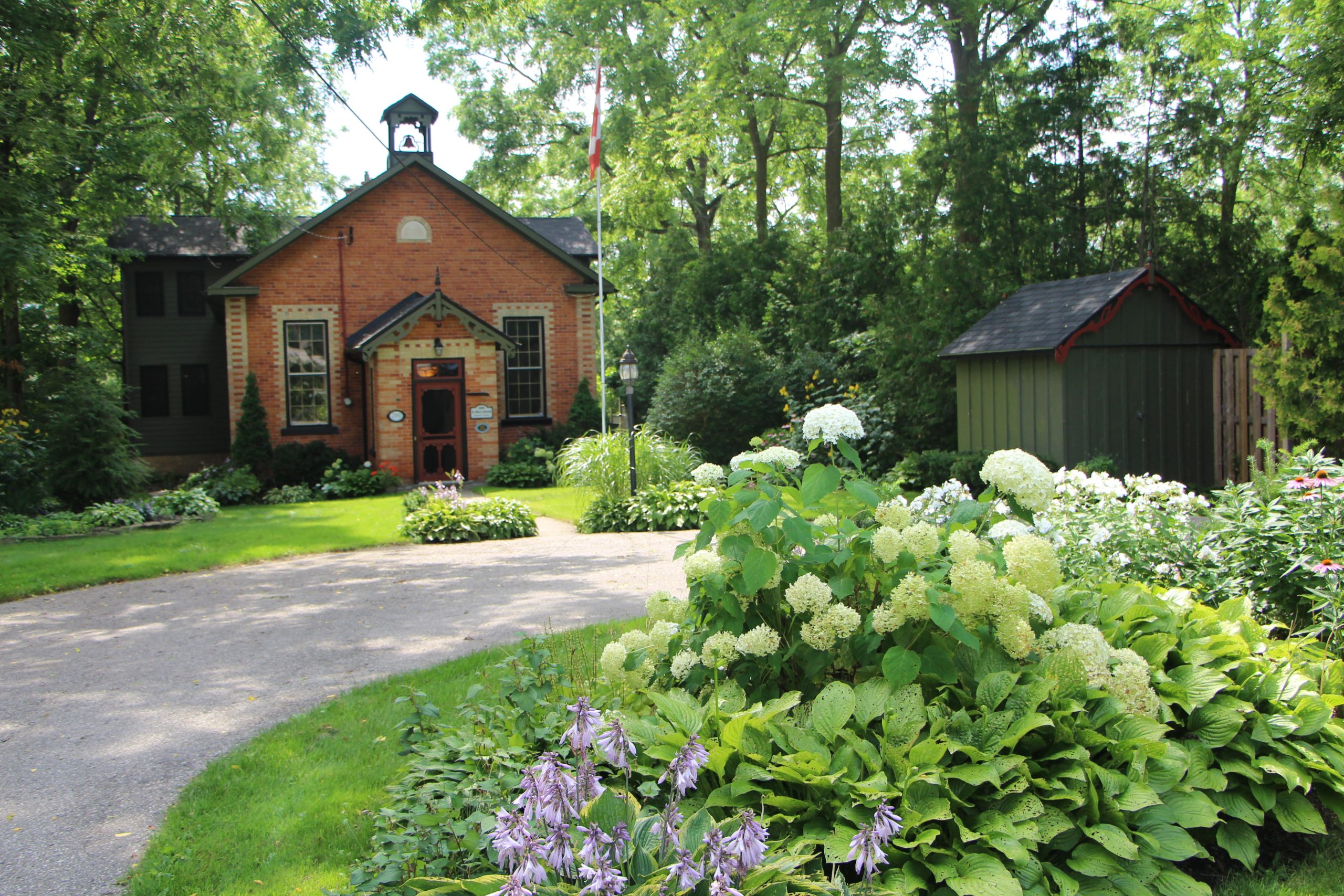 Front of the schoolhouse